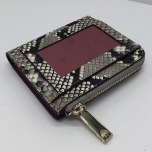 Kate Spade New York Eva Exotic Snake LZip Small Bifold Wallet